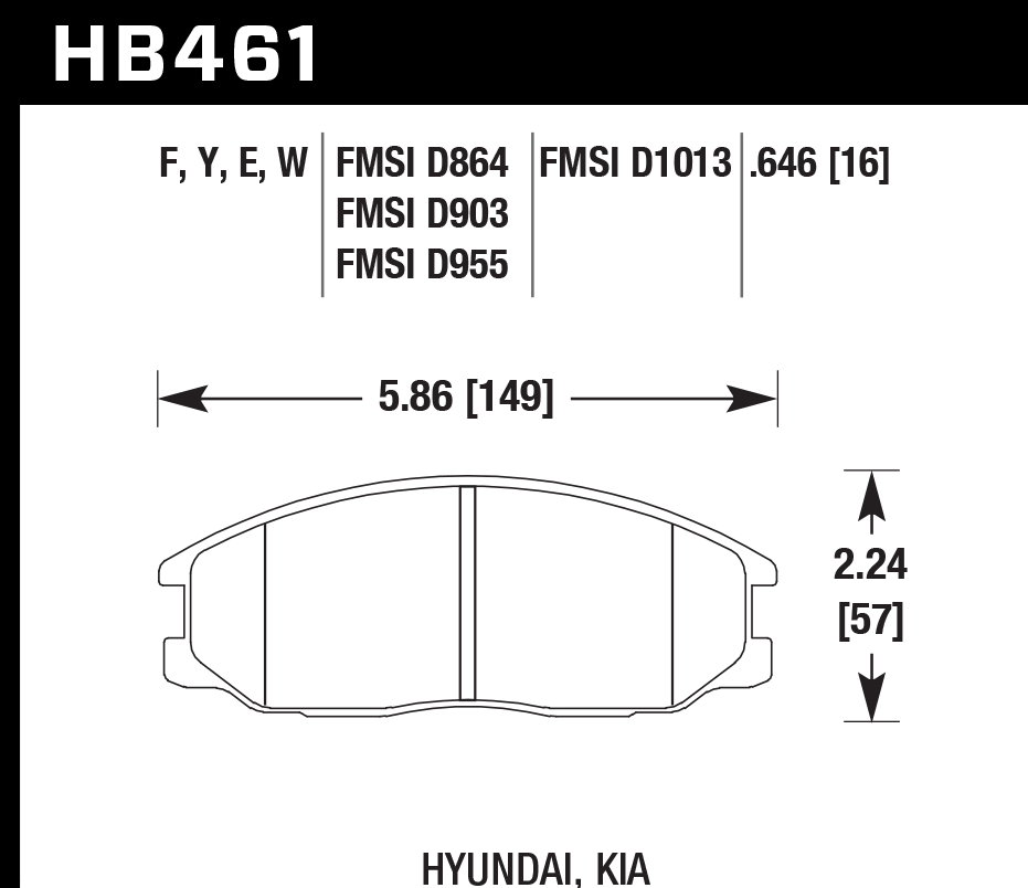 Hawk Performance HB461Y.646 LTS Brake Pads Front