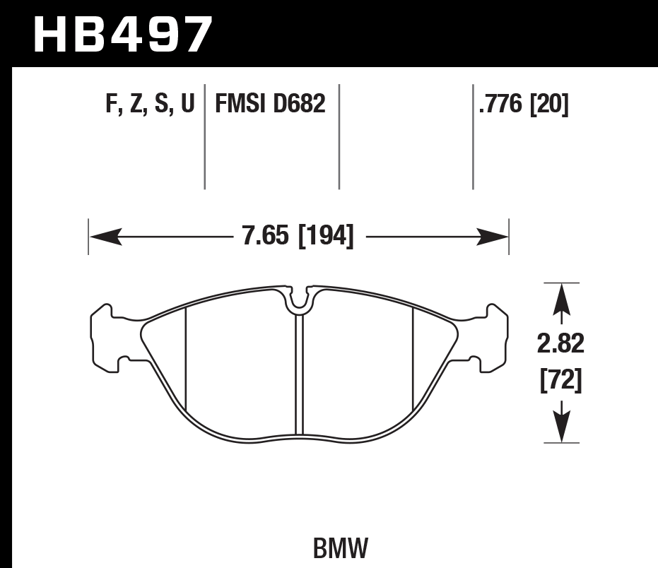 Hawk Performance HB497S.776 HT-10 Brake Pads Front