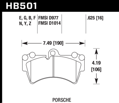 Hawk Performance HB501N.625 HP Plus Brake Pads Front