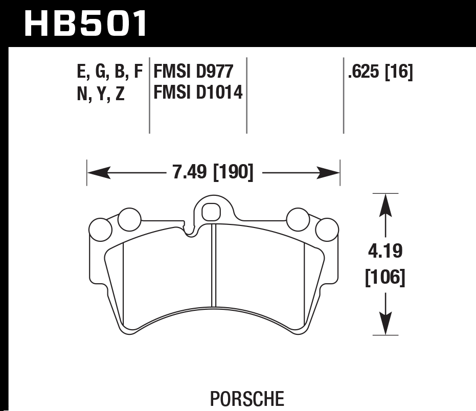 Hawk Performance HB501E.625 Blue 9012 Brake Pads Front