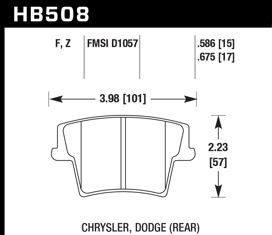 Hawk Performance HB508Z.675 PC Brake Pads Rear