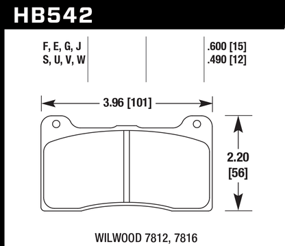 Hawk Performance HB542D.490 ER-1 Brake Pads