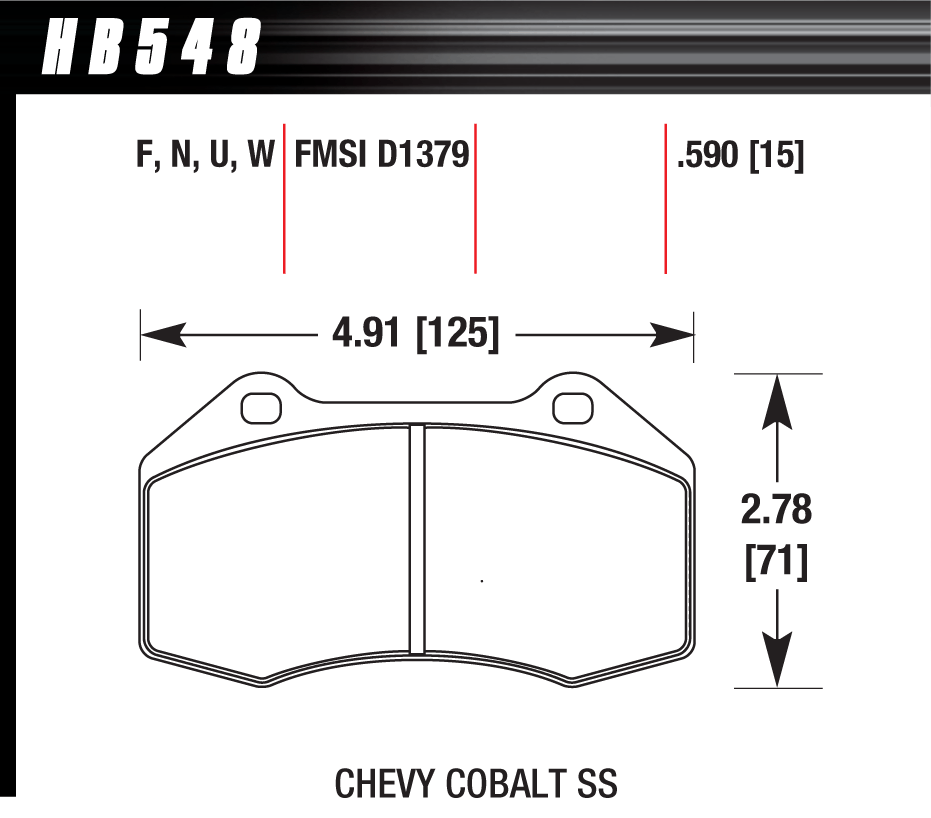 Hawk Performance HB548D.510 ER-1 Brake Pads Front