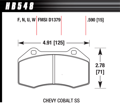 Hawk Performance HB548W.510 DTC-30 Brake Pads Front