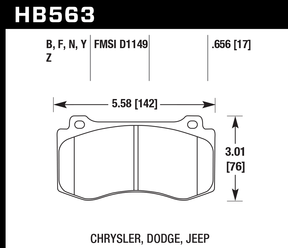 Hawk Performance HB563N.656 HP Plus Brake Pads Front