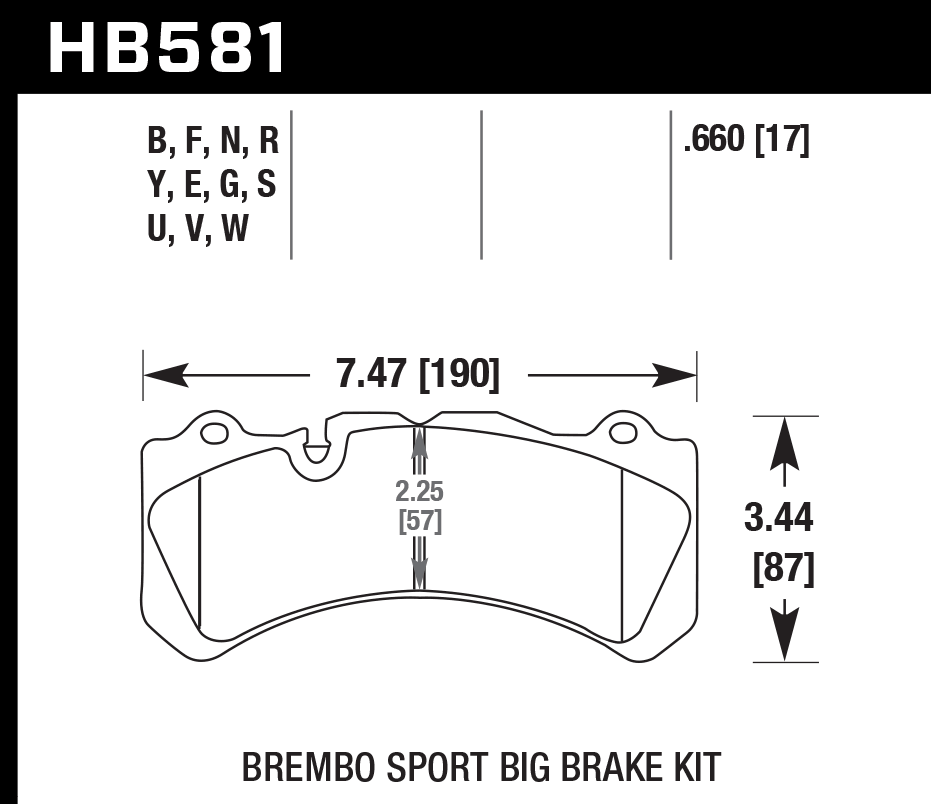 Hawk Performance HB581B.660 HPS 5.0 Brake Pads Front