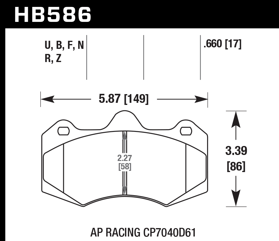 Hawk Performance HB586F.660 HPS Brake Pads