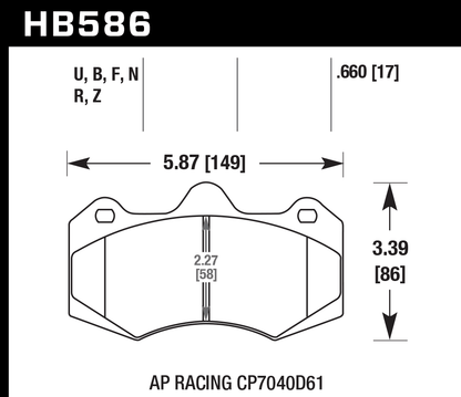 Hawk Performance HB586N.660 HP Plus Brake Pads