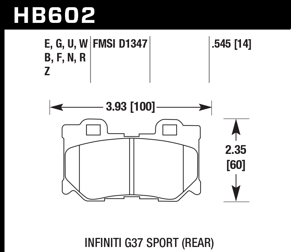 Hawk Performance HB602B.545 HPS 5.0 Brake Pads Rear
