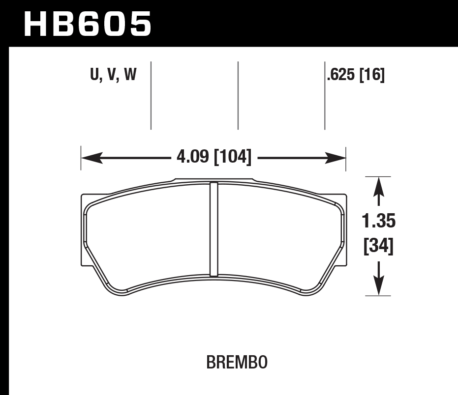 Hawk Performance HB605V.625 DTC-50 Brake Pads
