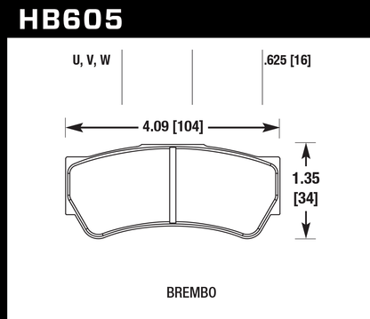 Hawk Performance HB605V.625 DTC-50 Brake Pads