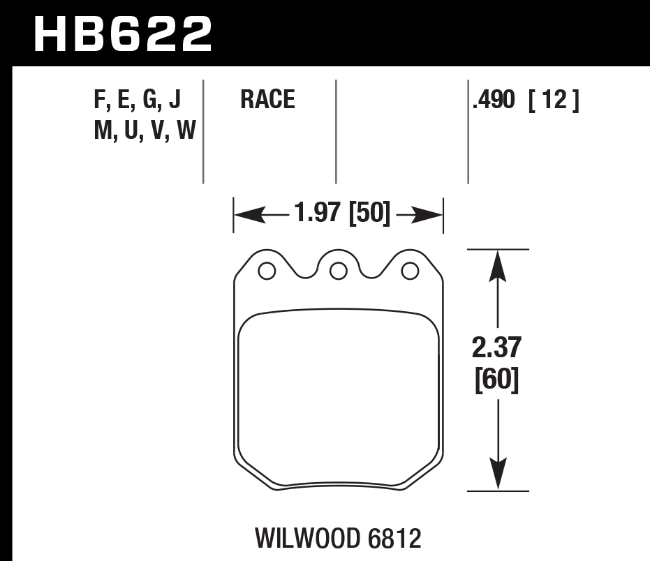 Hawk Performance HB622W.490 DTC-30 Brake Pads
