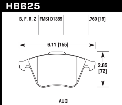 Hawk Performance HB625F.760 HPS Brake Pads Front