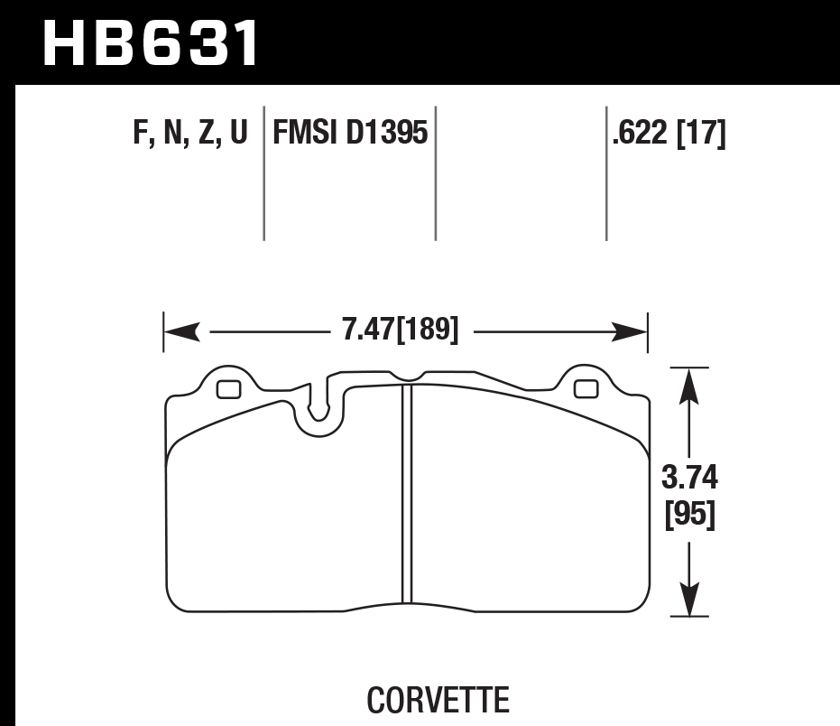 Hawk Performance HB631F.622 HPS Brake Pads Front
