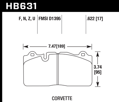 Hawk Performance HB631F.622 HPS Brake Pads Front