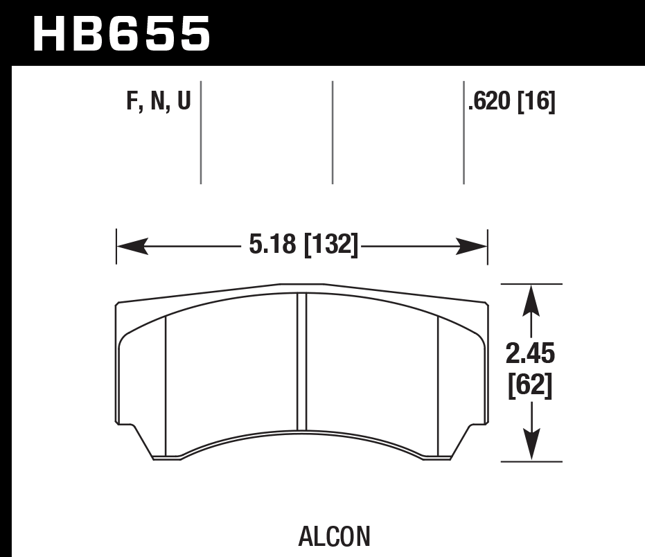 Hawk Performance HB655B.620 HPS 5.0 Brake Pads
