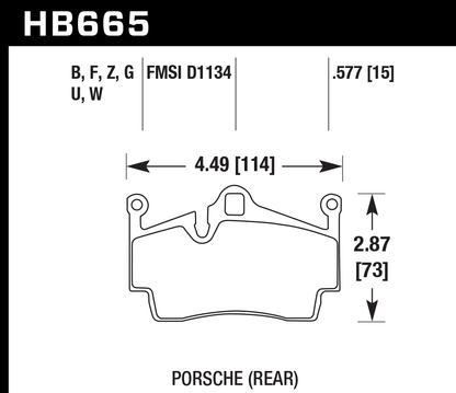 Hawk Performance HB665W.577 DTC-30 Brake Pads Rear