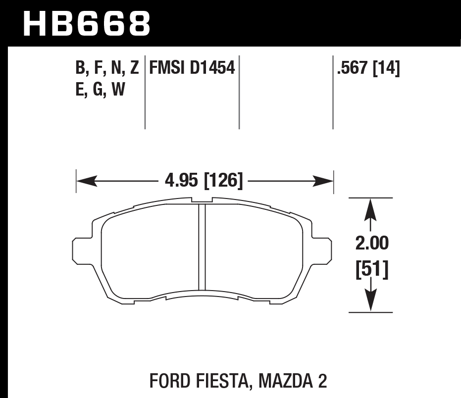 Hawk Performance HB668B.567 HPS 5.0 Brake Pads Front