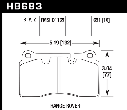 Hawk Performance HB683B.651 HPS 5.0 Brake Pads Front