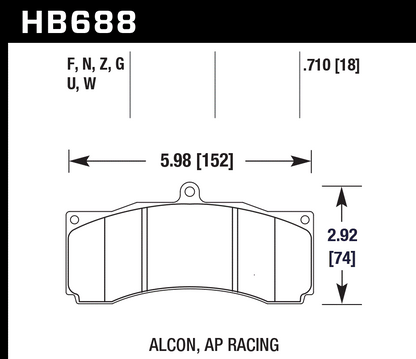 Hawk Performance HB688D.710 ER-1 Brake Pads