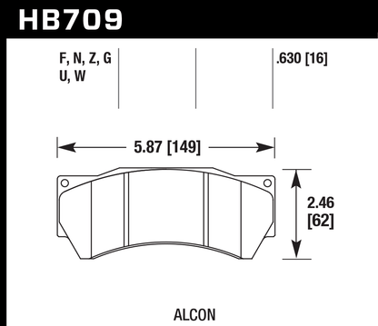 Hawk Performance HB709U.630 DTC-70 Brake Pads