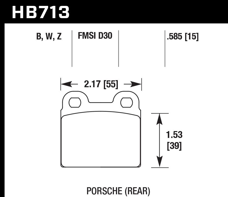 Hawk Performance HB713Z.585 PC Brake Pads Rear
