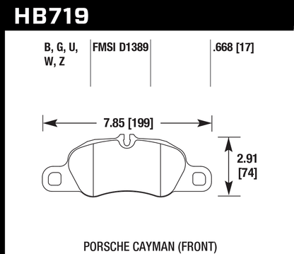 Hawk Performance HB719U.668 DTC-70 Brake Pads Front