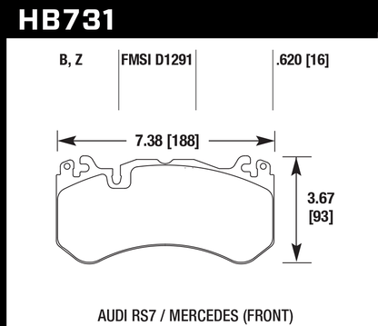 Hawk Performance HB731Z.620 PC Brake Pads Front