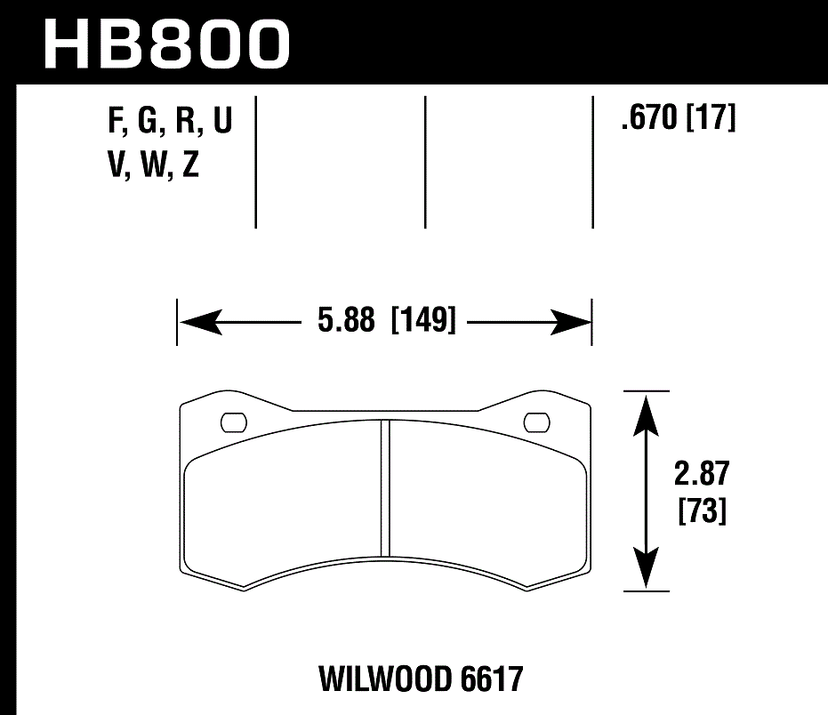 Hawk Performance HB800N.670 HP Plus Brake Pads