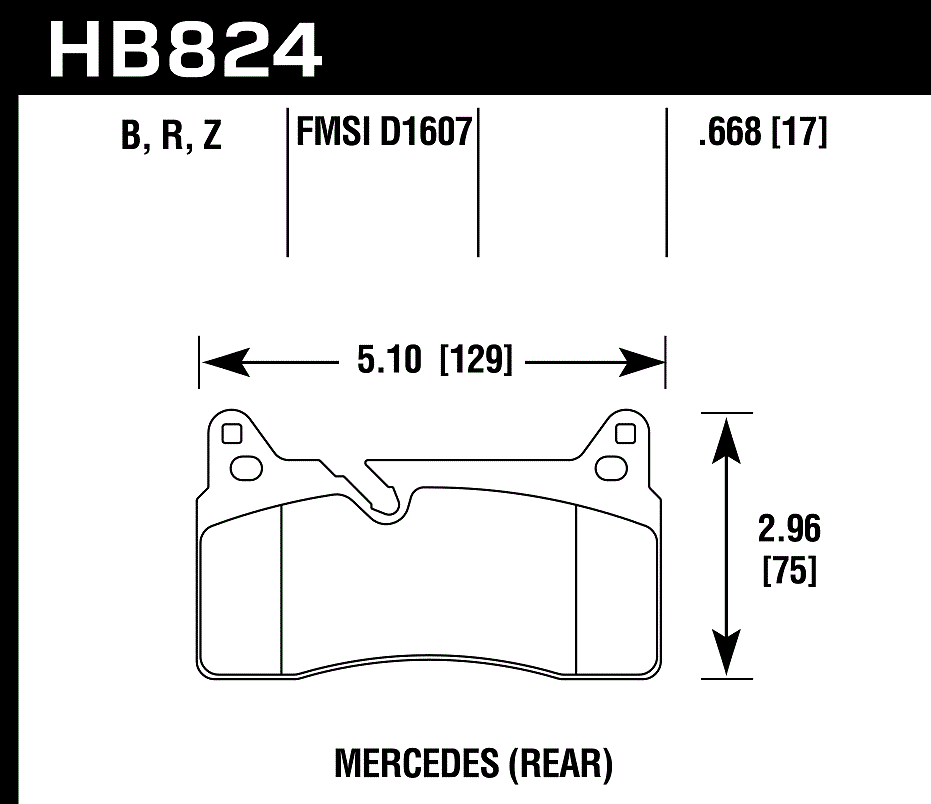 Hawk Performance HB824Z.668 PC Brake Pads Rear