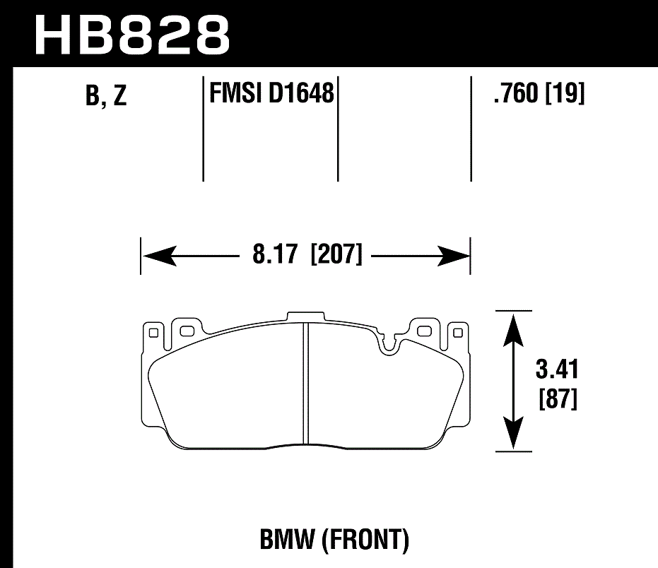 Hawk Performance HB828N.760 HP Plus Brake Pads Front
