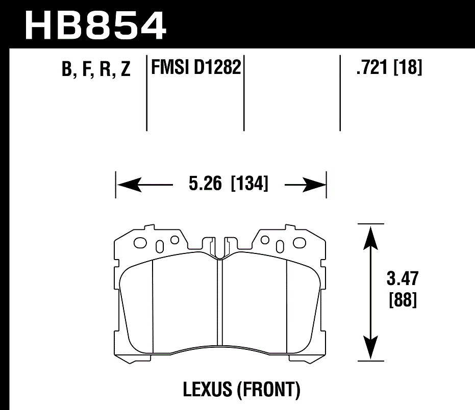 Hawk Performance HB854F.721 HPS Brake Pads Front