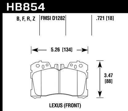Hawk Performance HB854F.721 HPS Brake Pads Front