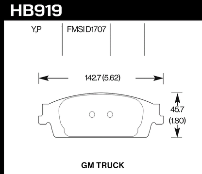Hawk Performance HB919Y.670 PC Brake Pads Rear