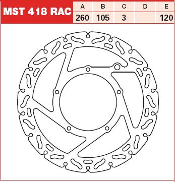 TRW MOTO MST418RAC Brake Disc