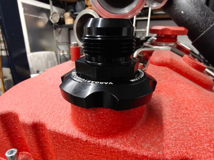 VTT-OILCAP-16ORB-ADAPTER Billet -16ORB Oil Cap Crankcase Vent Adapter – S58/B58(TU) or Screw in