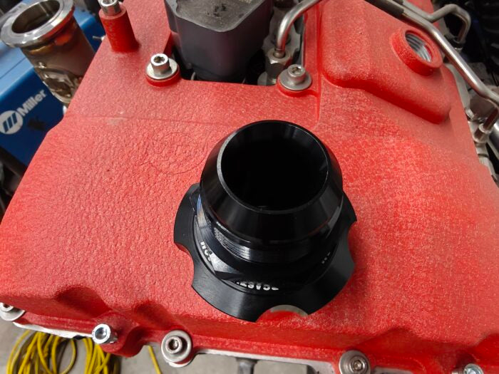 VTT-OILCAP-16ORB-ADAPTER Billet -16ORB Oil Cap Crankcase Vent Adapter – S58/B58(TU) or Screw in