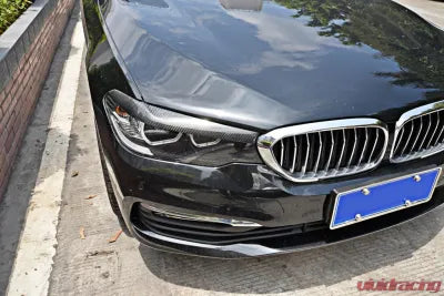 Vivid Racing VR-G30G31F90-EYEL VR Aero Carbon Fiber Front Headlight Eyebrow Eyelid for BMW M5 5 Series G30/G31 Base/M Sport Sedan Wagon 2017-2020