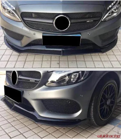 Vivid Racing VR-C43-600 VR Aero Carbon Fiber Front Lip Spoiler V3 Mercedes C Class W205 C205 A205 Sport C43 AMG Coupe 2015-2019