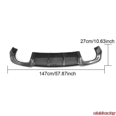 Vivid Racing VR-A3S3-648 VR Aero Carbon Fiber Rear Diffuser Audi S3 | A3 Sline Sedan 2017-2020