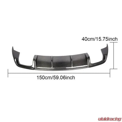Vivid Racing VR-A3-615 VR Aero Carbon Fiber Rear Diffuser Quad Exhaust Exit Audi A3 Sedan