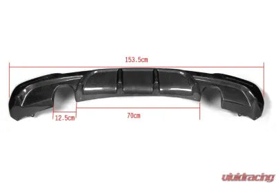 Vivid Racing VR-GTM-611 VR Aero Carbon Fiber Rear Diffuser Single Exhaust Both Side BMW 3 Series F34 M Sport GT Gran Turismo 2014-2018