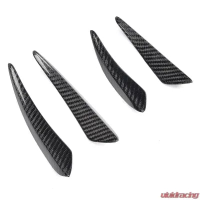 Vivid Racing VR-F22MT-615 VR Aero Carbon Fiber Front Bumper Fins Trims BMW 2 Series F22 M-Tech