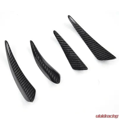 Vivid Racing VR-F22MT-615 VR Aero Carbon Fiber Front Bumper Fins Trims BMW 2 Series F22 M-Tech