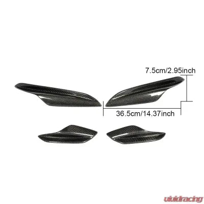 Vivid Racing VR-E90E92E93M3-602 VR Aero Carbon Fiber Front Bumper Canards BMW 3 Series E90 | E92 | E93 | M3