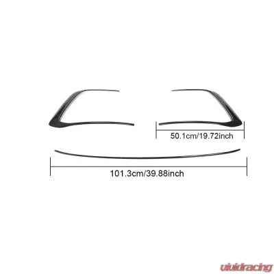 Vivid Racing VR-MK8-603 VR Aero Carbon Fiber Front Bumper Canard Fins Volkswagen Golf MK8 GTI 2021-2022