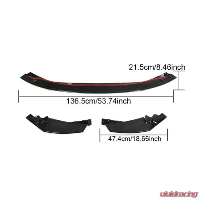 Vivid Racing VR-M3M4-608 VR Aero Carbon Fiber Front Lip Spoiler V6 BMW M3 G80 | M4 G82 G83 2021-2024