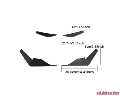 Vivid Racing VR-R8V10-604 VR Aero Carbon Fiber Front Bumper Canards Audi R8 V10 2023+