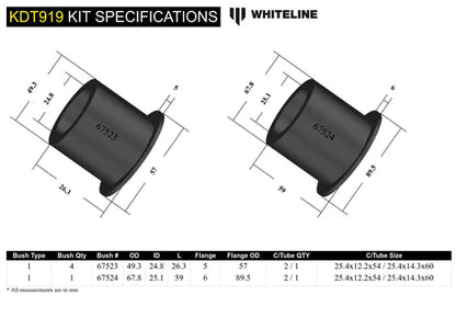 Whiteline KDT919 Differential Mount Bushing