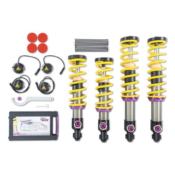KW Mercedes-Benz C190 Variant 4 Aluminium Coilover kit - Inc. Deactivation For Electronic Damper (AMG GT, AMG GT C & AMG GT S) | ML Performance UK
